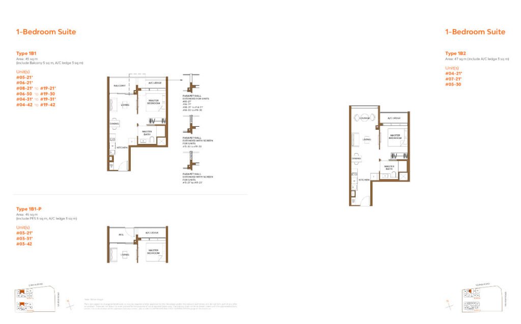 The Collective at One Sophia 1 Bedroom Floor Plan